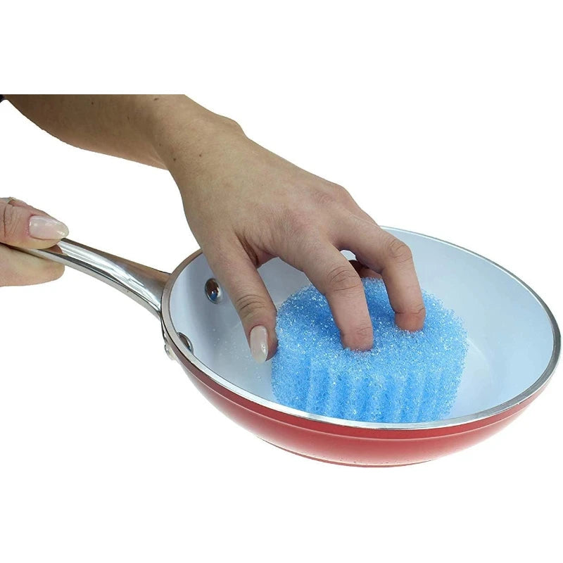 6-Pack Temperature-Sensing Dual-Sided Kitchen Scrub Sponges for Dish & Surface Cleaning