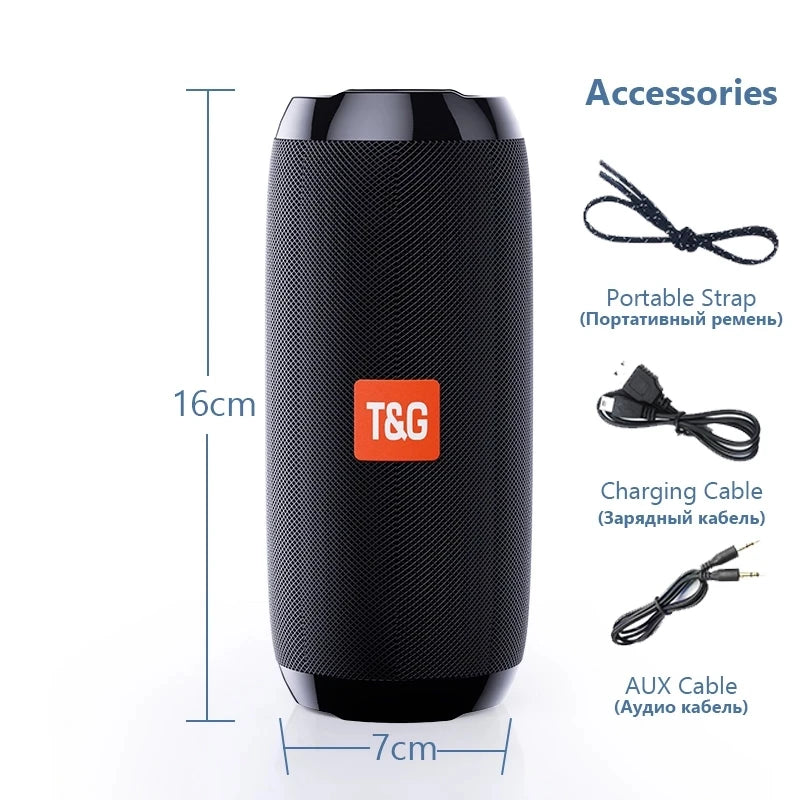 Portable Bluetooth Speaker Waterproof Wireless Sound Box with FM Radio