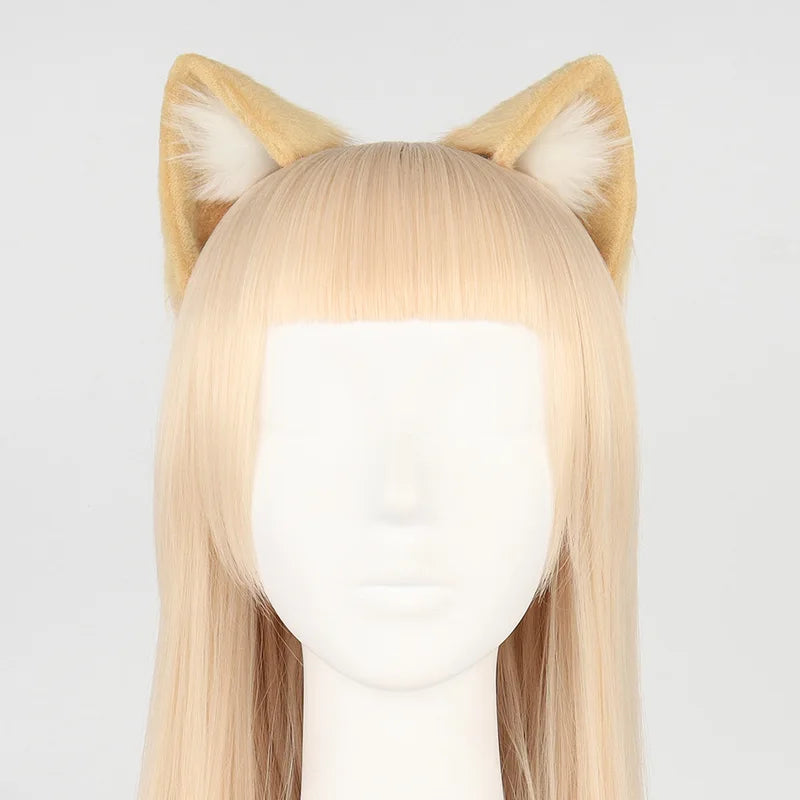 Anime Cat Ear Headband Hair Accessory for Cosplay and Halloween Women Girls