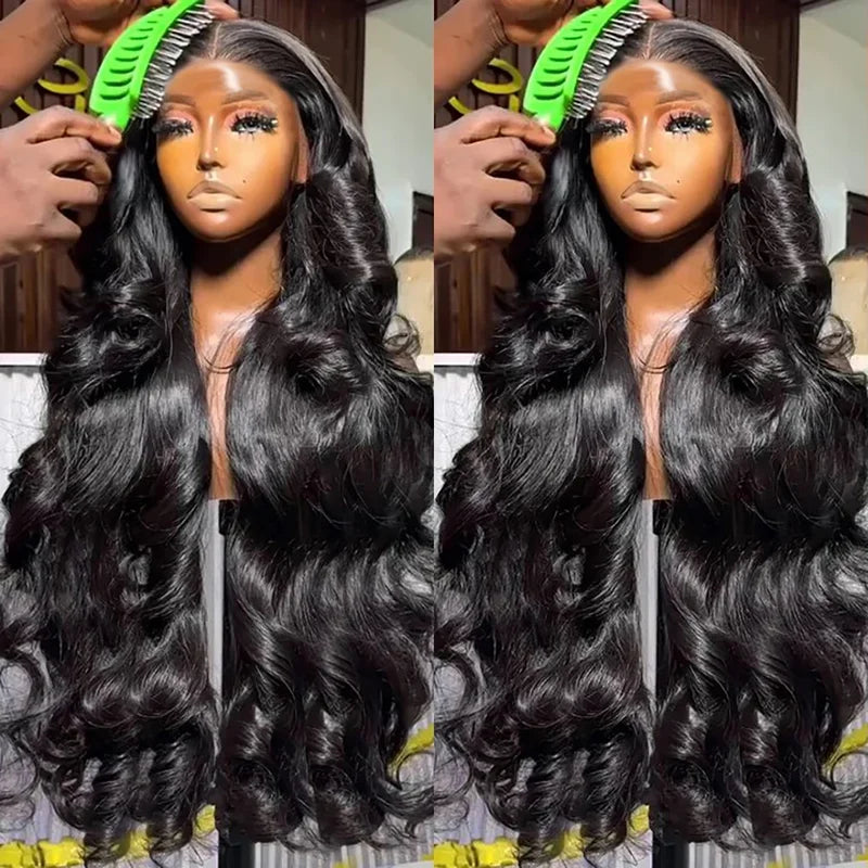 Peruvian Body Wave Human Hair Wigs 13x6 HD Lace Front Glueless Closure - 40-42 Inches