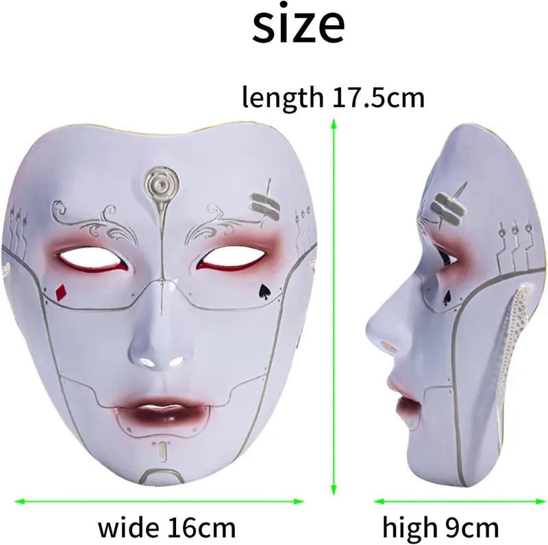 Chinese-Style Red Masquerade Mask for Halloween Cosplay & Party Decor