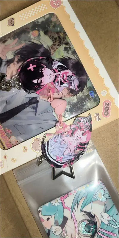 Cute Acrylic Backpack Keychain with Magnetic Pendant - Creative Fan Gift