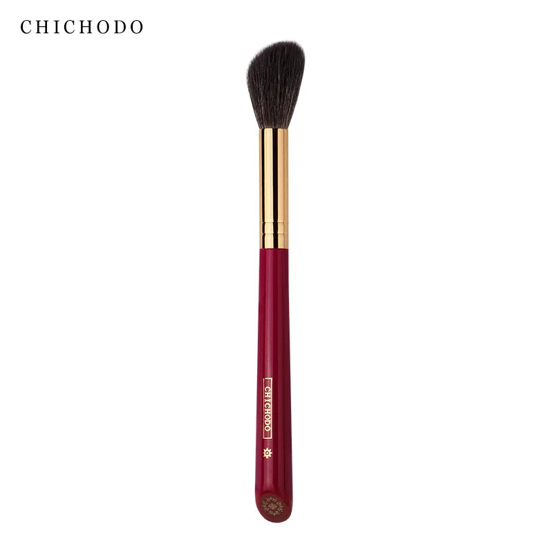 Luxury Makeup Brush Set - Soft Animal Hair Powder & Blush Brushes - Red Rose Collection