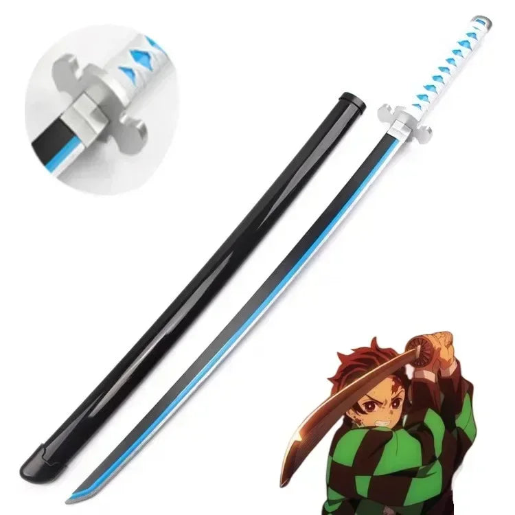 Demon Slayer Katana Prop Sword for Cosplay & Display - Unsharpened Samurai Sword