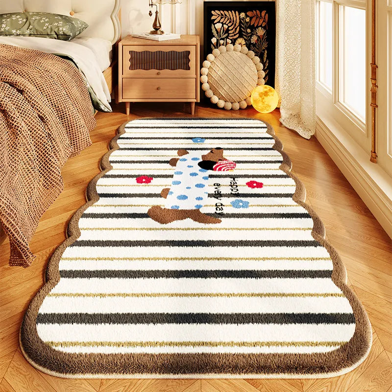 Maillard Cartoon Style Rug - Soft Non-Slip Home Decor for Bedroom & Living Room