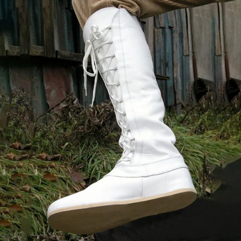 Medieval Gothic Cosplay Leather Boots for Women & Men - Party & Carnival Shoes