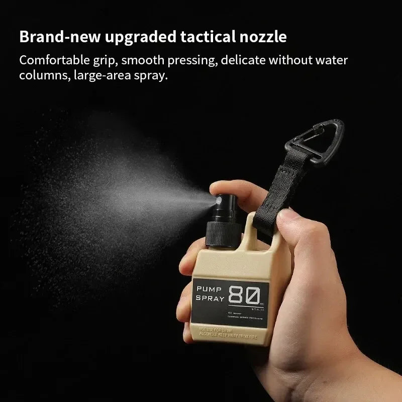 Portable Spray Bottle with Buckle for Camping Travel Refillable 80ml