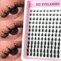 Korean Style Reusable False Eyelash Clusters 320pcs - Slim 13mm for Natural Look