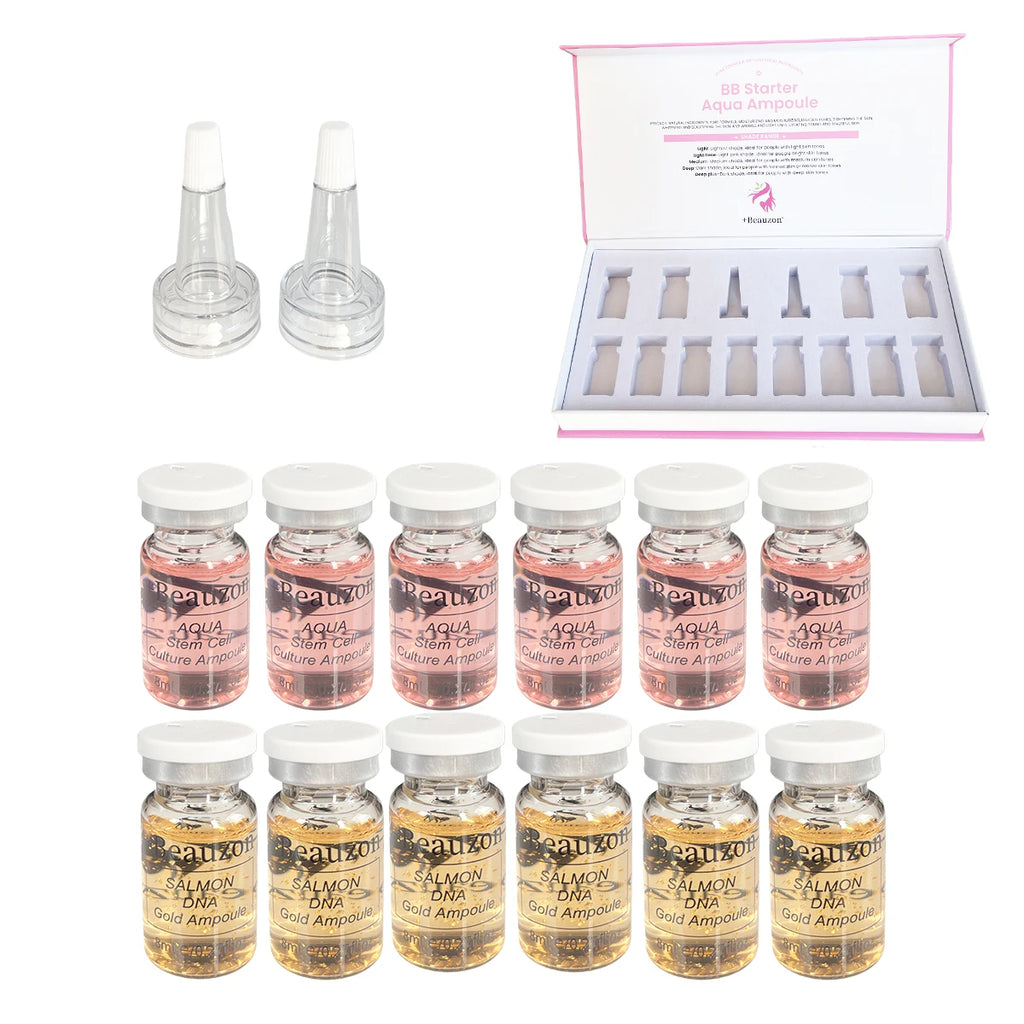 DIY Salmon DNA BB Cream Serum Set with Hyaluronic Acid & Peptides for Face Care
