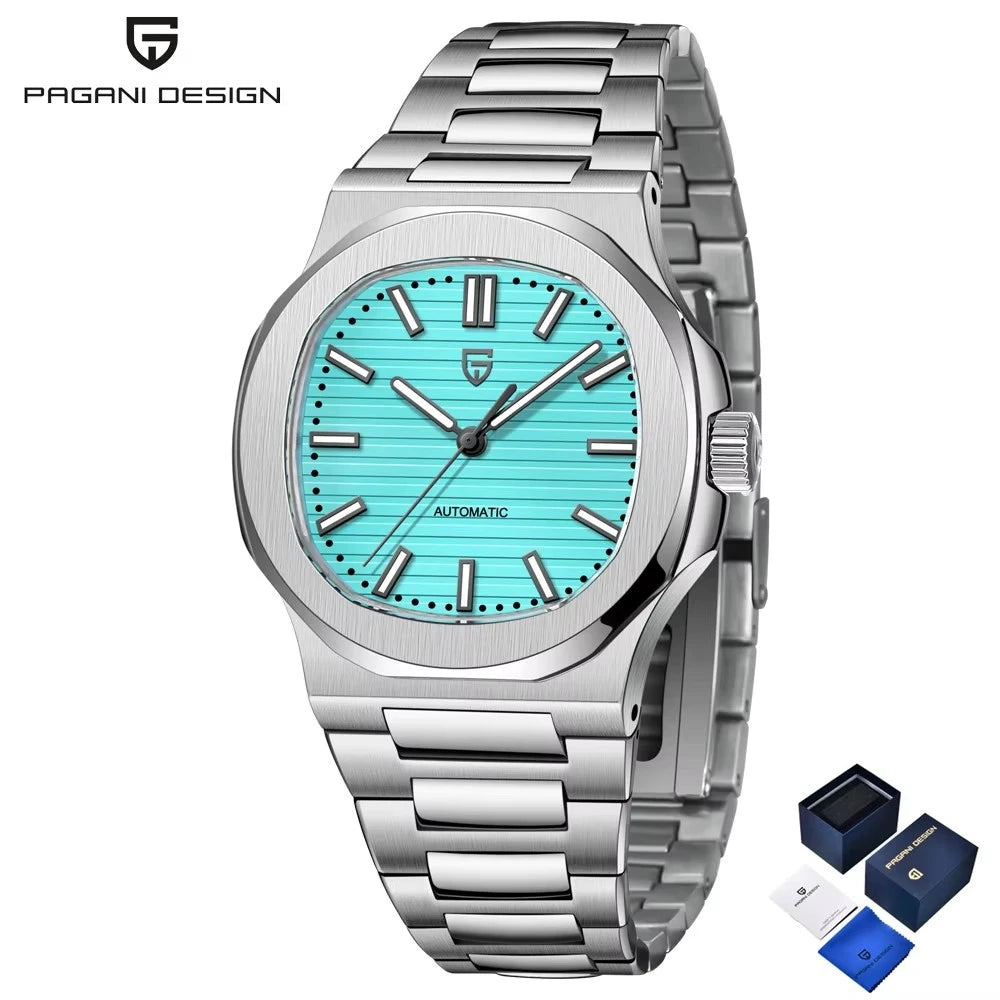 Luxury Automatic Men's Watch with Rose Gold Finish Waterproof Mechanical Wristwatch