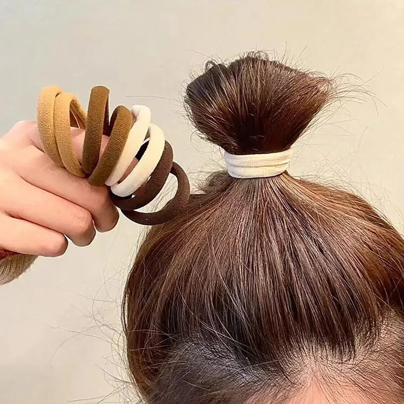 High Elasticity Ponytail Holders - Durable Hair Ties for Women, 10 Pack