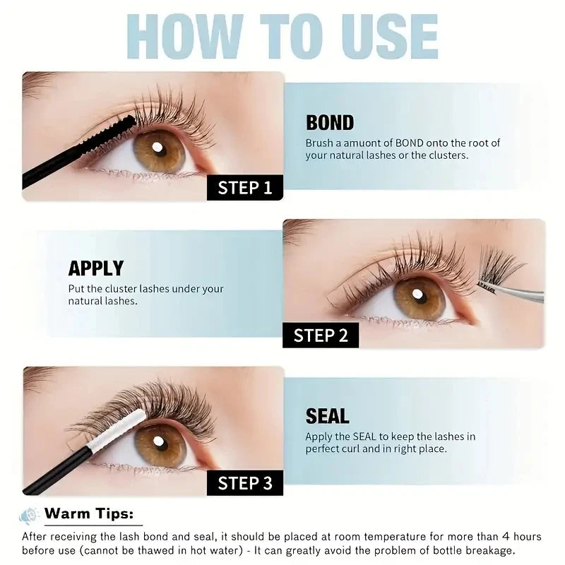 Soft 10-12mm Fish Tail Single Cluster False Eyelashes for Daily Makeup & Extensions