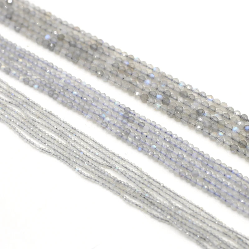 Natural Stone Round Faceted Beads for Jewelry Making DIY Necklace & Bracelet Spacers