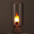 USB Flickering Flame Night Light - Frosted Glass Candle for Car & Bedroom