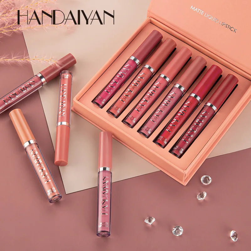 Liquid Velvet Matte Lip Gloss Set - Long Lasting Waterproof Lipstick for Women