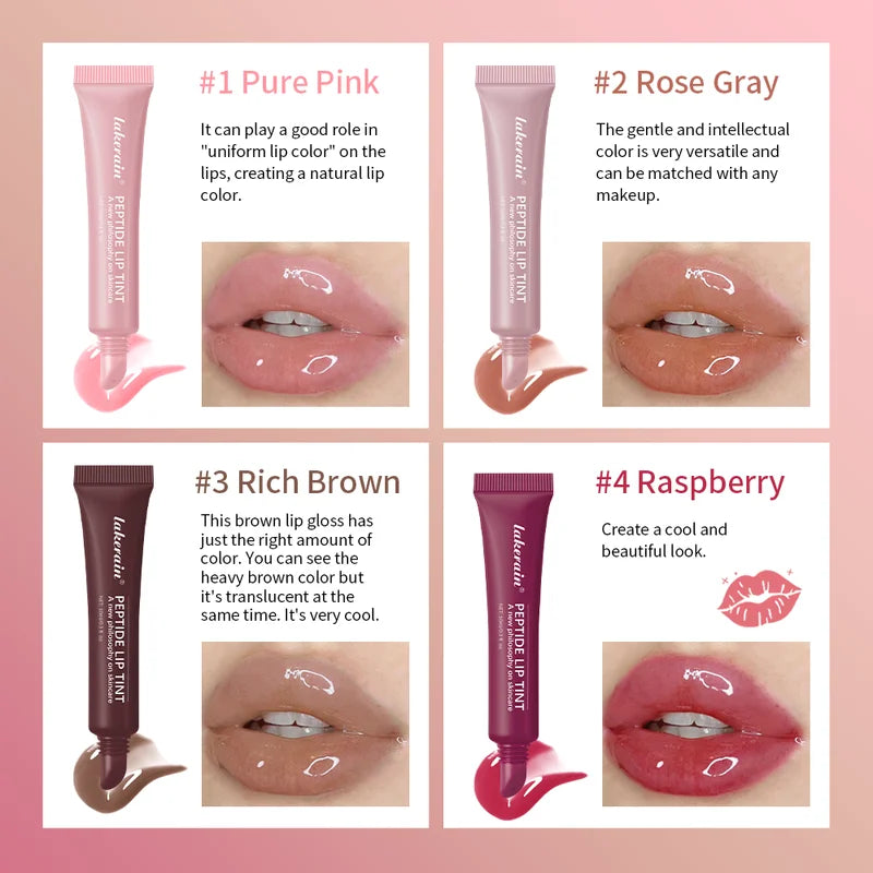 Mirror Lip Glaze Moisturizing Jelly Lip Oil with Water Light Finish - 10ml