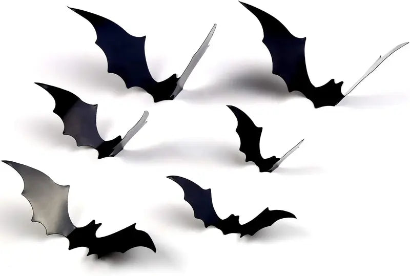 Halloween 3D Bat Wall Decor Stickers - Waterproof Spooky Bats for Home & Party