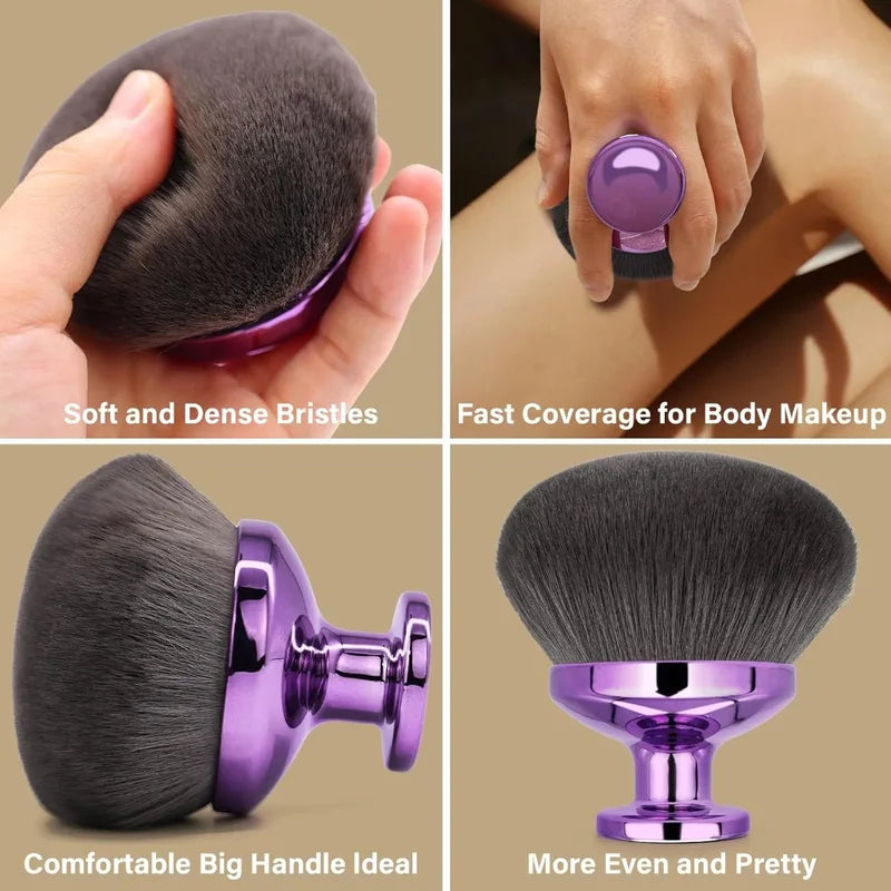 Large Body Makeup Brush for Self Tanner and Bronzer - Flawless Oval Kabuki Brush