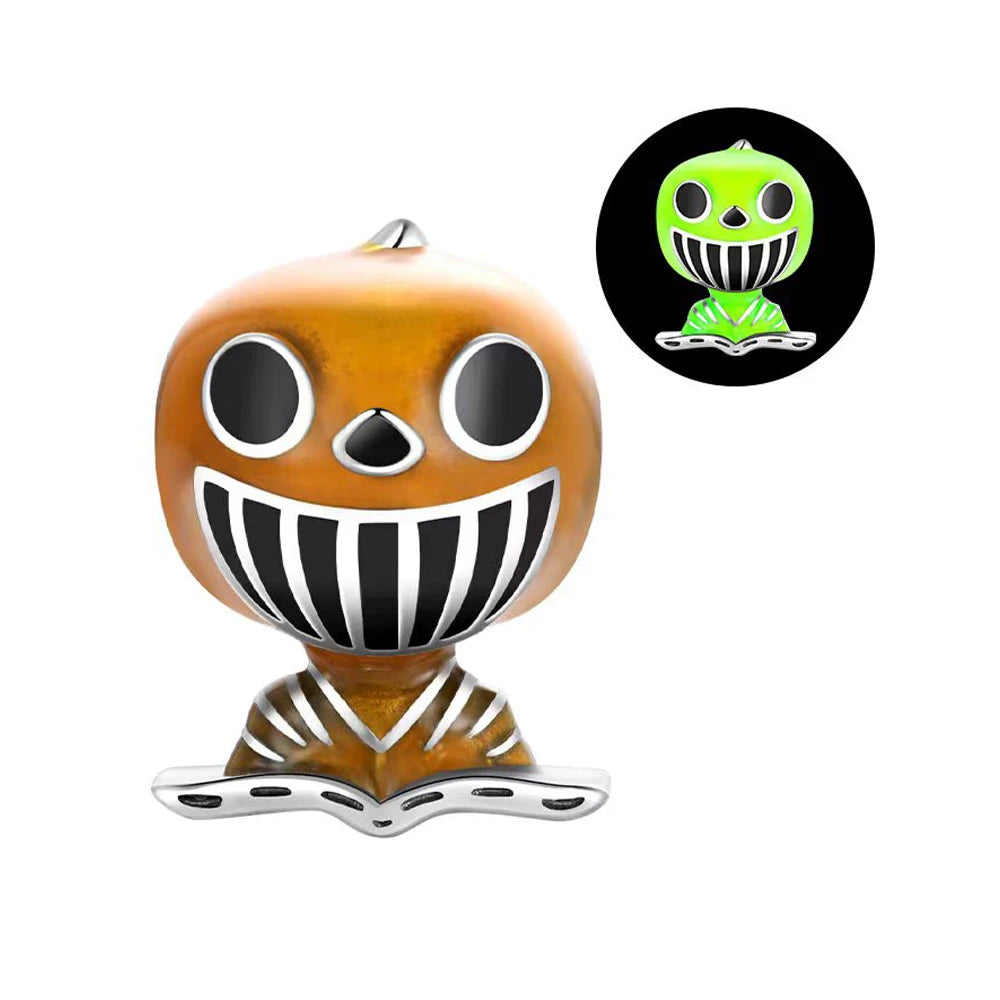 Halloween Skeleton Ghost Pumpkin Charm Beads for Jewelry Making - Gift