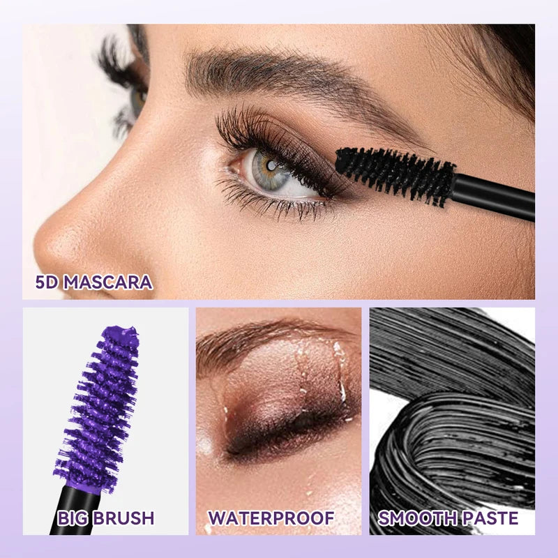 Long-Lasting Waterproof 5D Mascara for Volume & Lengthening - Nourishing Eyelash Makeup
