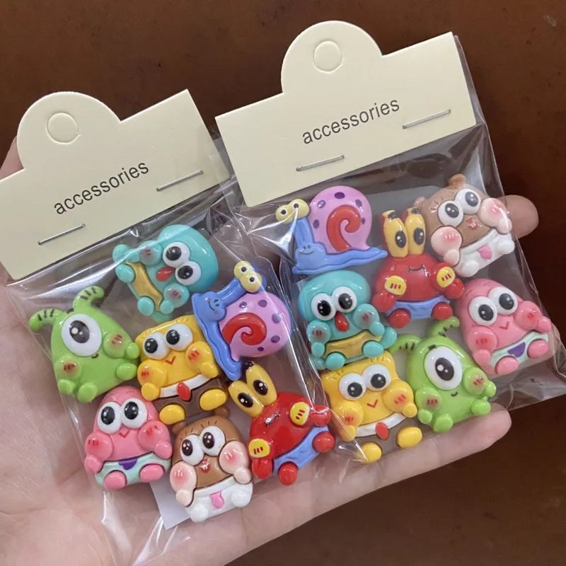 Cute Cartoon SpongeBob and Patrick Sticker Set for DIY Decoration, Gift