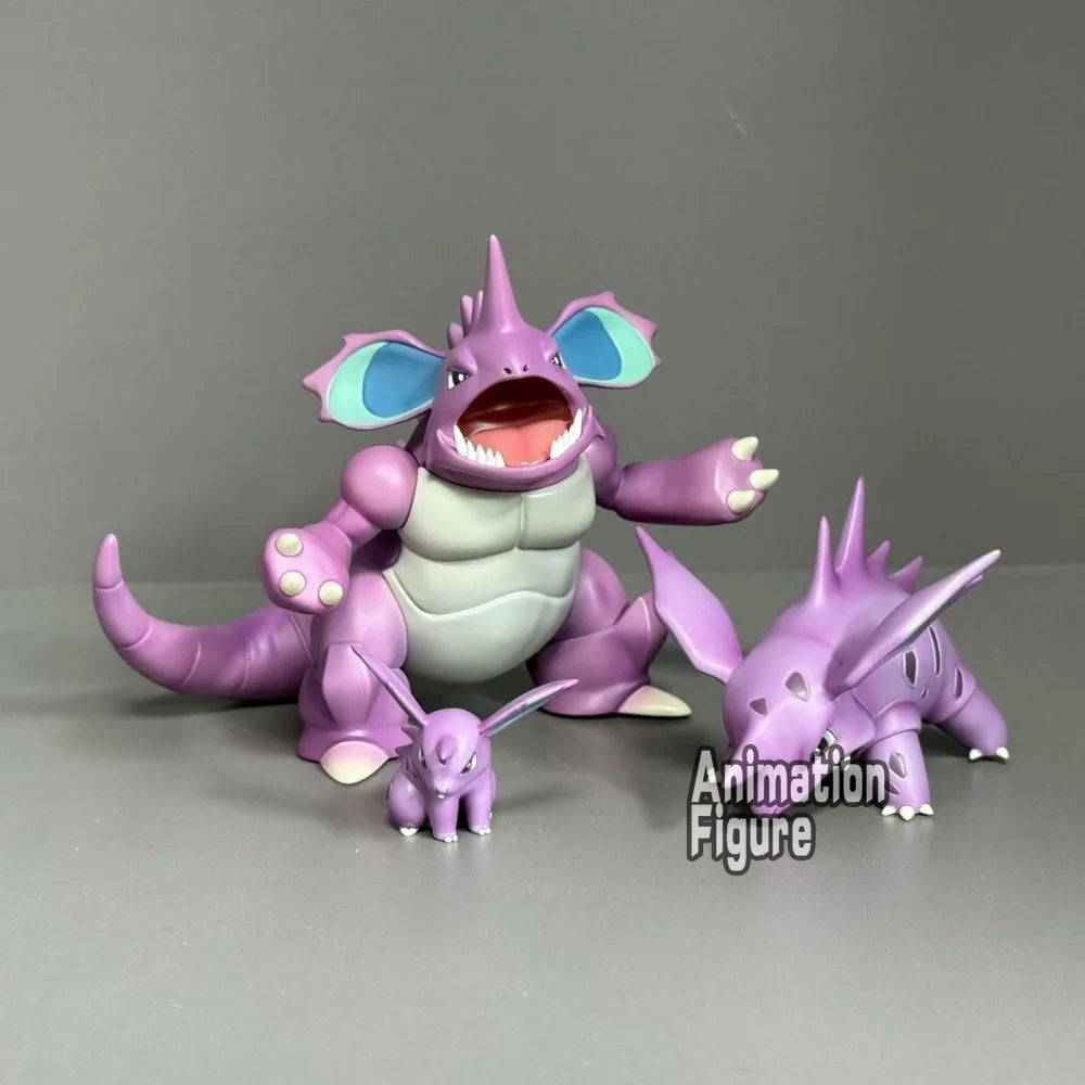 Anime Pokemon Nidoqueen & Nidoking PVC Action Figures Collectible Toys