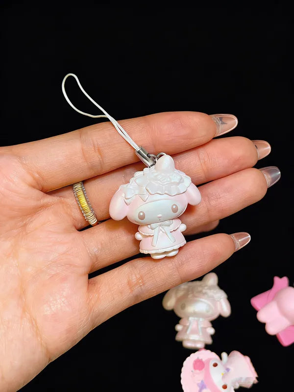 Anime My Melody Ballet Rabbit Pendant Blind Box Cute Bag Charm Gift for Fans