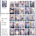 50 Pieces Vintage Scrapbooking Paper Set Handmade Collage Background Craft Material