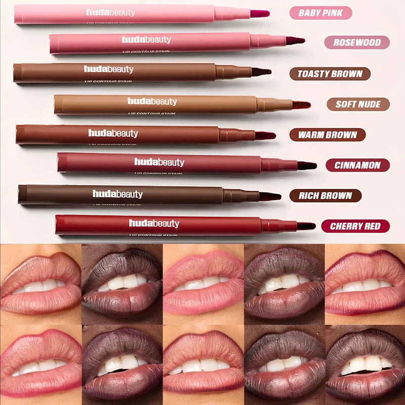Waterproof Matte Lipliner Pencil - Long Lasting Lip Contour & Moisturizing Lip Makeup