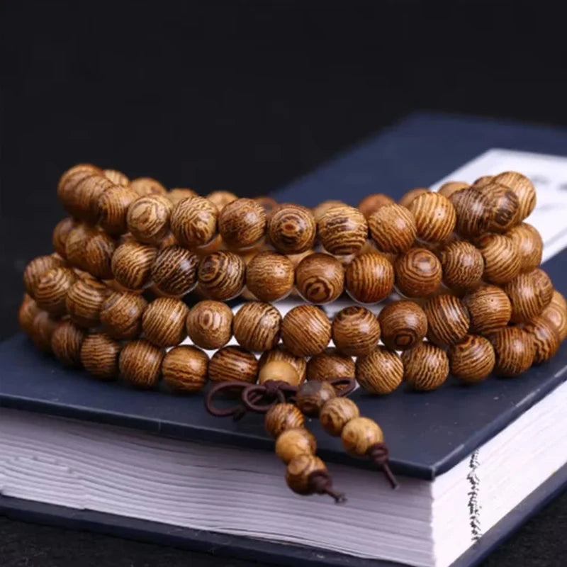 Natural Sandalwood Prayer Beads Bracelet for Meditation and Jewelry Men & Women