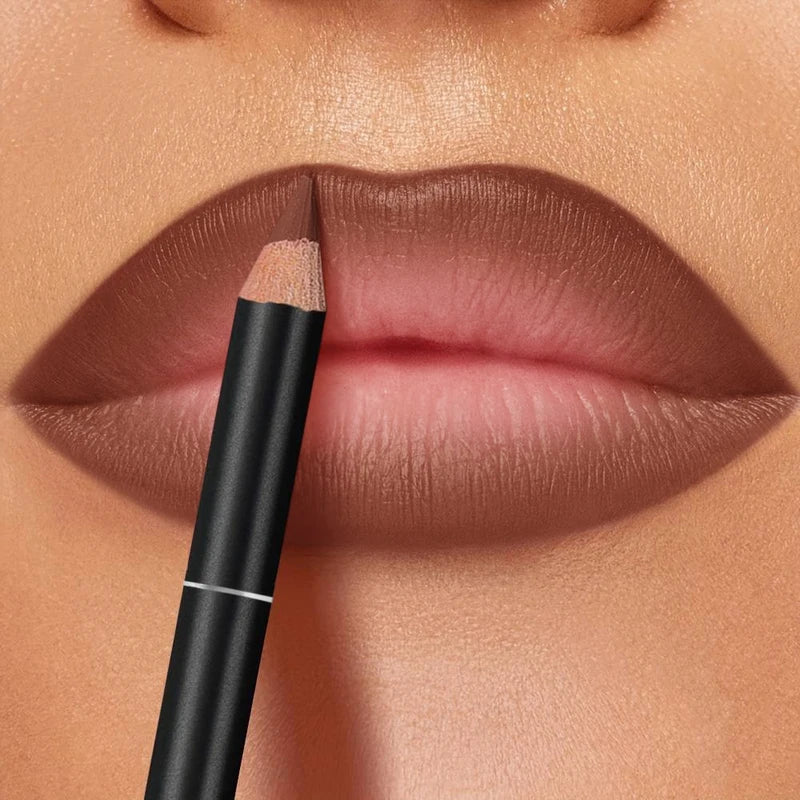 Long Lasting Matte Lip Liner Pencil Waterproof Smudge-Proof Lip Makeup