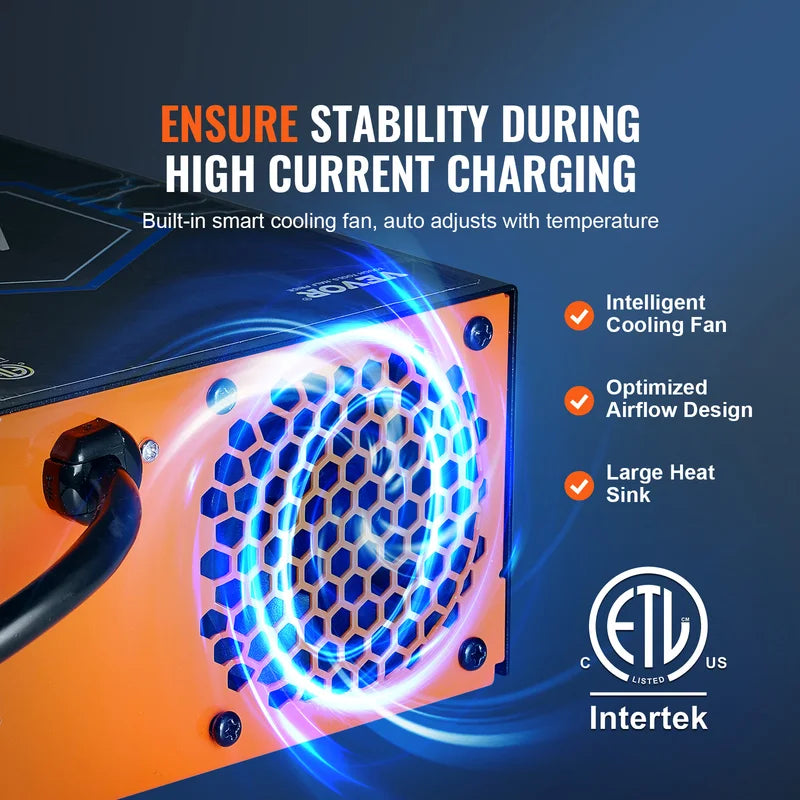 RV Power Converter Charger 45A 110V to 12VDC Smart Battery Charger with Adjustable Voltage