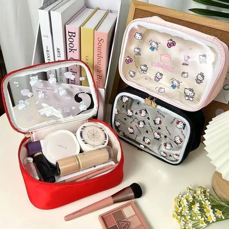 Waterproof PVC Large Capacity Hello Kitty Cosmetic & Handbag Organizer