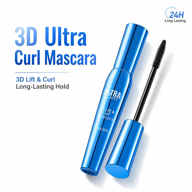 Waterproof Lengthening Volumizing Mascara - No Clumping, Smudge Proof, Long Lasting Eye Makeup