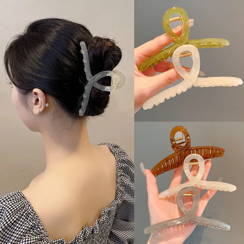 Large Transparent Hair Claw Clips for Women - Fashion Hair Accessories