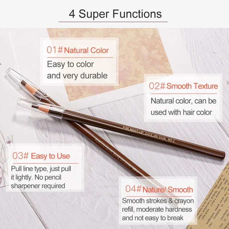 12PCS Eyebrow Pencil Shadow Set for Natural Makeup and Tattoo Enhancement