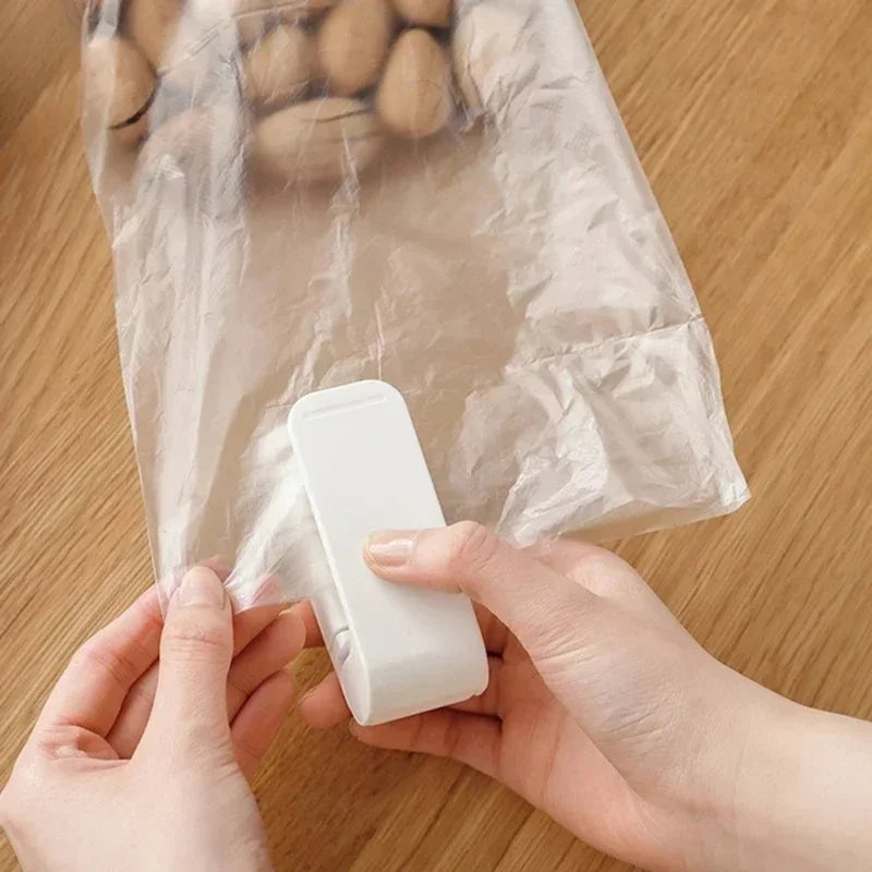 Handheld Food Sealer Clips for Snacks & Food Storage - Reusable Plastic Bag Closure