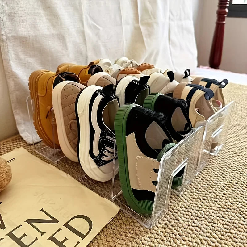 Transparent Multi-Layer Baby Shoe Rack - Space Saving Standing Organizer