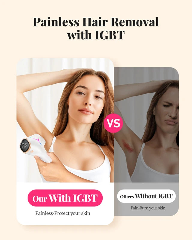 IPL Hair Removal Device for Women & Men Painless Permanent Body & Facial Treatment