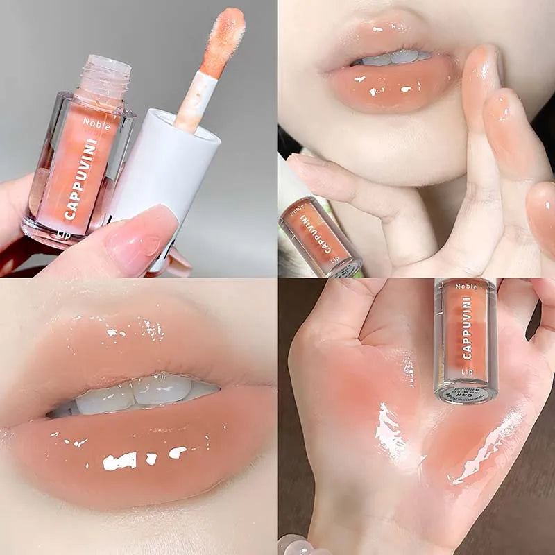 Hydrating Lip Gloss with Mirror - Moisturizing, Long-Lasting, Clear & Colorful Options