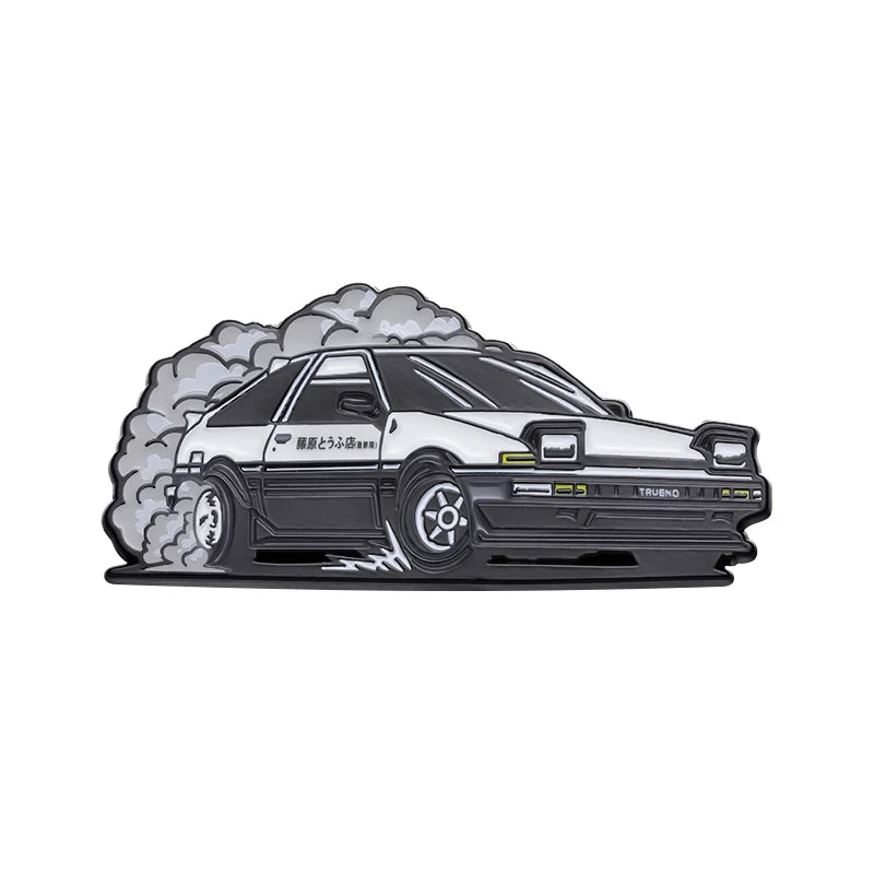 Car Drift Brooch Enamel Pin - Anime Inspired Cartoon Lapel Badge Jewelry Gift