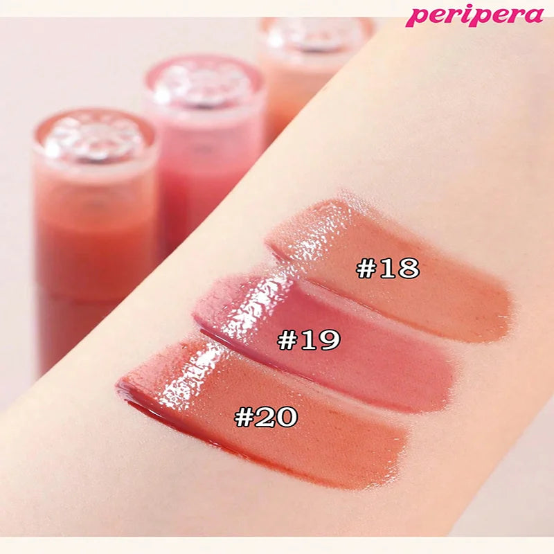 K-Beauty Lip Gloss Tint with Watery Shine & 16H Moisture - Non-Sticky & Mask Friendly