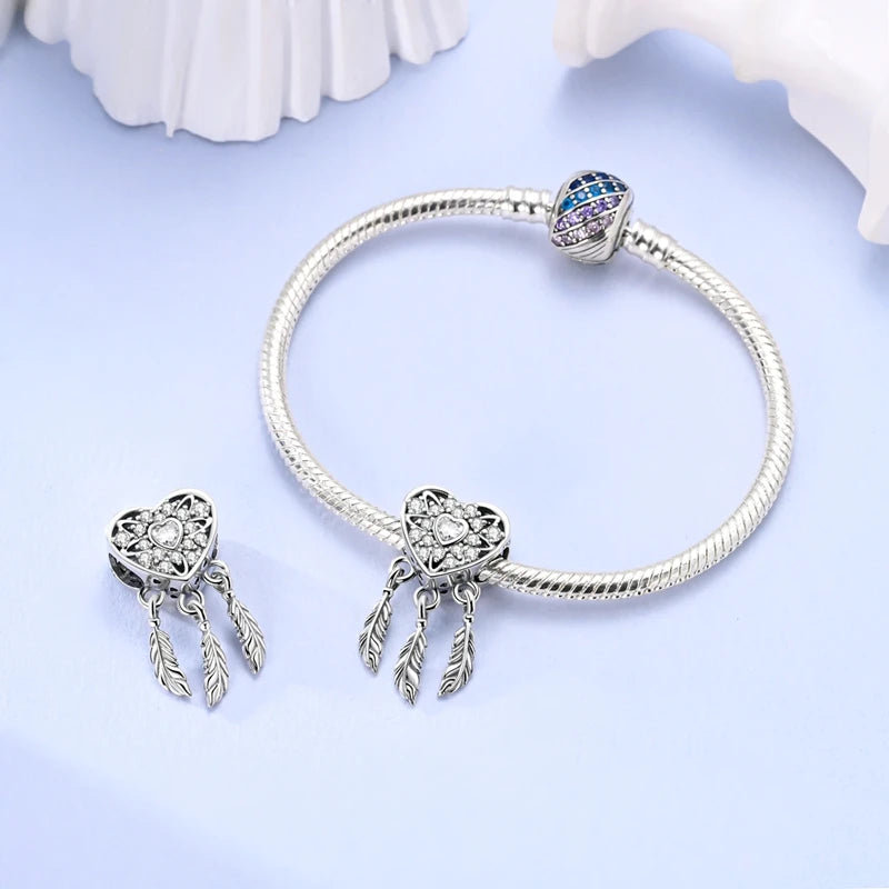 Colorful Dreamcatcher Charm Beads for Bracelets & Necklaces - Sterling Silver & More