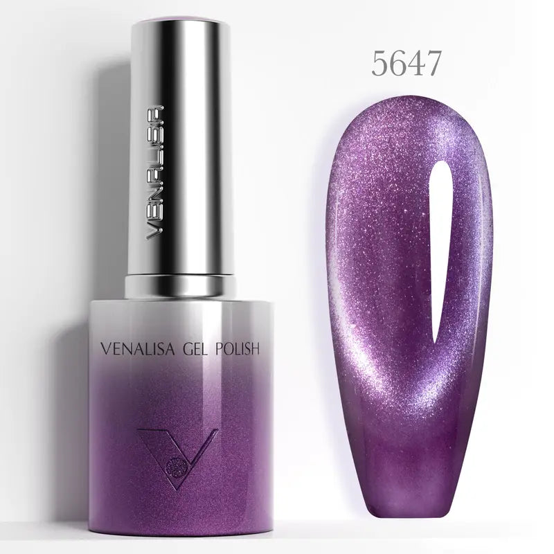 HEMA Free Gel Nail Polish 10ml - Long-Lasting Cat Eye & Glitter Varnish