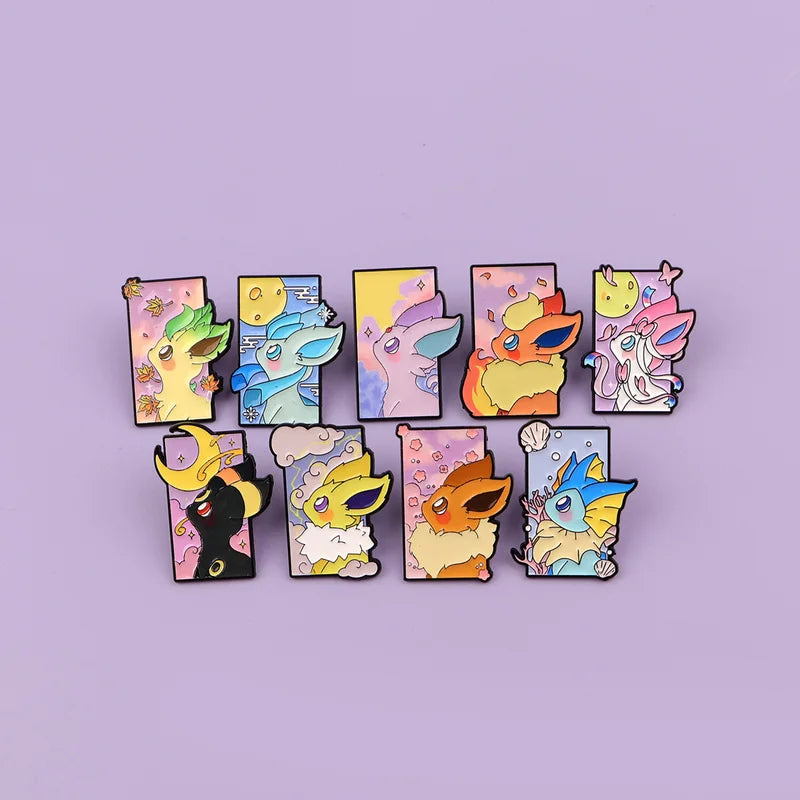 Cute Anime Elf Monster Enamel Pin with Animal Brooches for Women Backpack Clothing Accessories Gift