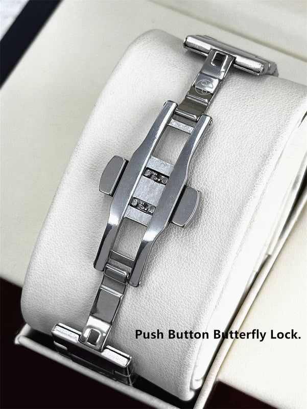 Luxury Quartz Men’s Waterproof Luminous Wristwatch with Stainless Steel Band