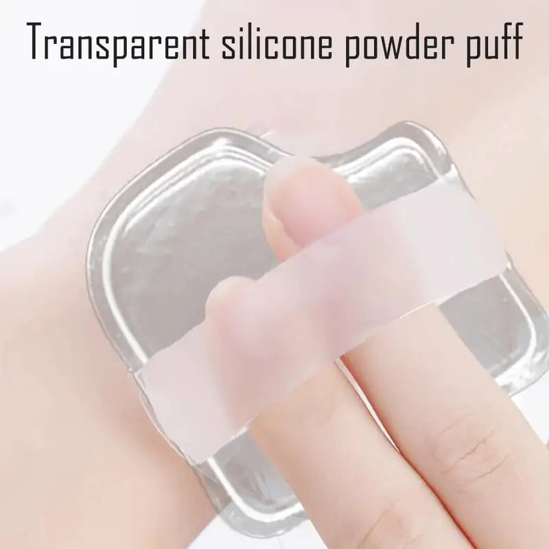 Silicone Makeup Sponge Set - Water-Based Crystal Jelly Foundation Puff, Reusable & Non-Absorbing