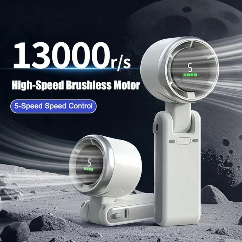 Portable Foldable Hand Fan with 3600mAh Battery USB Rechargeable Personal Cooling Fan