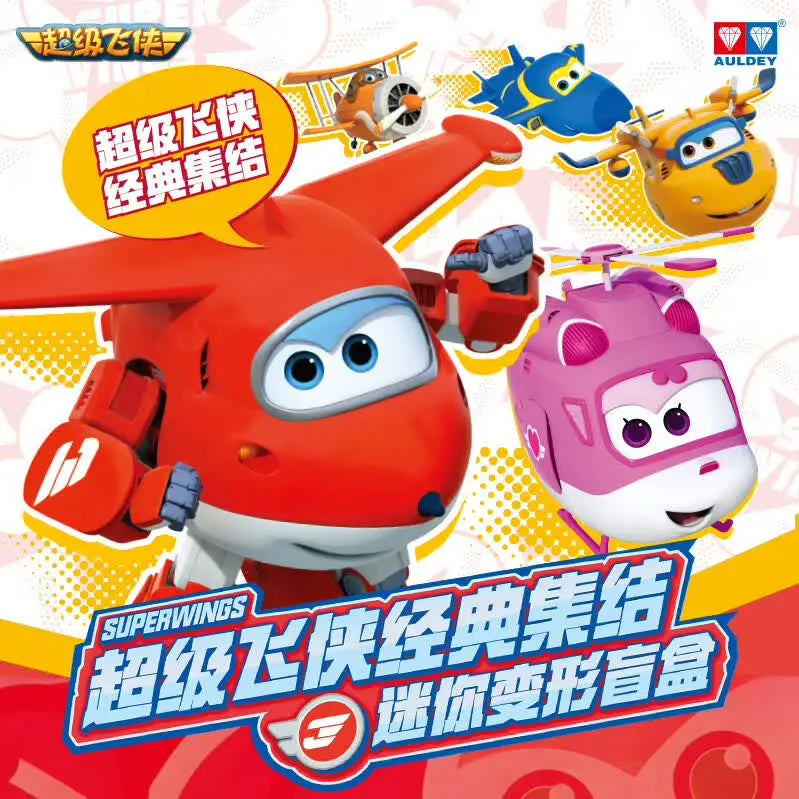 Mini Transforming Action Figures Set - Super Wings Jett Dizzy Donnie Toys