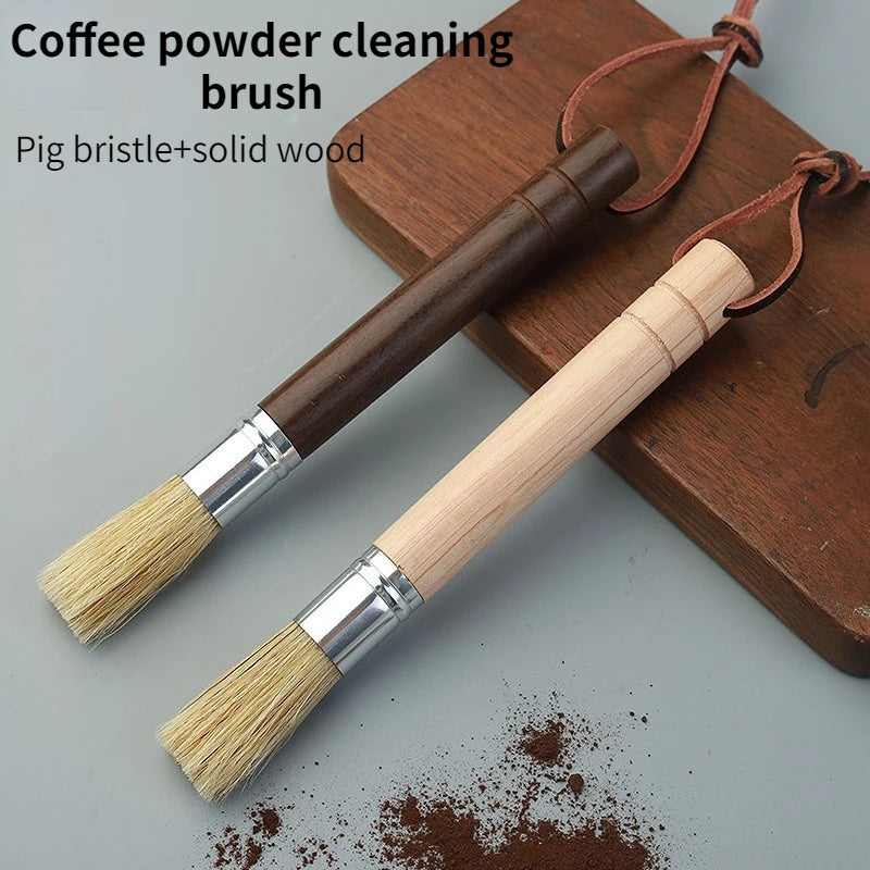 Vintage Coffee Grinder Cleaning Brush Set - Retro Barista Coffee Machine Accessories